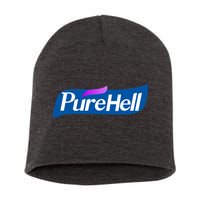 Pure Hell Purehell Social Distancing Hand Sanitizer Parody Short Acrylic Beanie