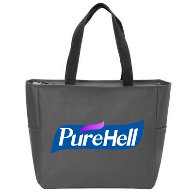 Pure Hell Purehell Social Distancing Hand Sanitizer Parody Zip Tote Bag