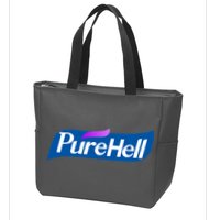 Pure Hell Purehell Social Distancing Hand Sanitizer Parody Zip Tote Bag