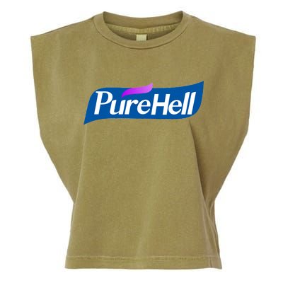 Pure Hell Purehell Social Distancing Hand Sanitizer Parody Garment-Dyed Women's Muscle Tee