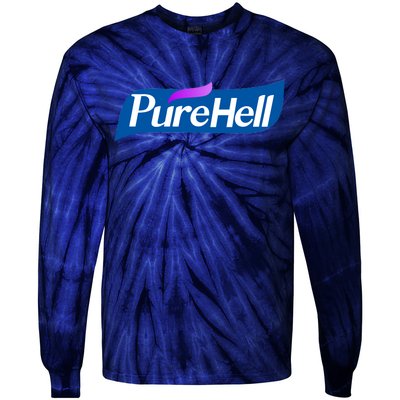 Pure Hell Purehell Social Distancing Hand Sanitizer Parody Tie-Dye Long Sleeve Shirt