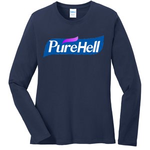 Pure Hell Purehell Social Distancing Hand Sanitizer Parody Ladies Long Sleeve Shirt