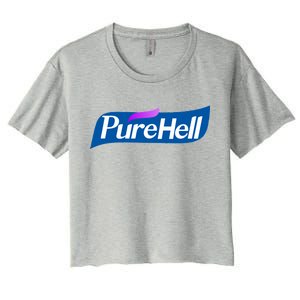 Pure Hell Purehell Social Distancing Hand Sanitizer Parody Women's Crop Top Tee