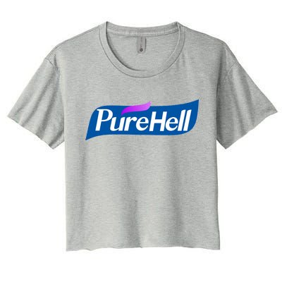 Pure Hell Purehell Social Distancing Hand Sanitizer Parody Women's Crop Top Tee