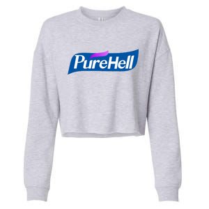 Pure Hell Purehell Social Distancing Hand Sanitizer Parody Cropped Pullover Crew