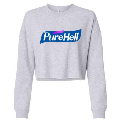 Pure Hell Purehell Social Distancing Hand Sanitizer Parody Cropped Pullover Crew