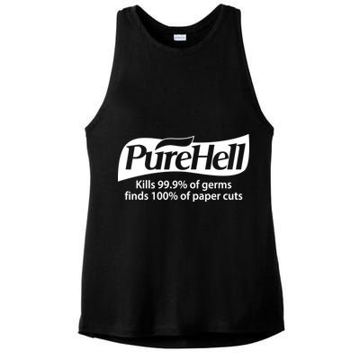 Purehell Kills 99% Of Germs Paper Cuts Pure Hell Ladies PosiCharge Tri-Blend Wicking Tank