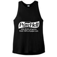 Purehell Kills 99% Of Germs Paper Cuts Pure Hell Ladies PosiCharge Tri-Blend Wicking Tank