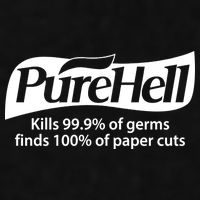 Purehell Kills 99% Of Germs Paper Cuts Pure Hell Ladies PosiCharge Tri-Blend Wicking Tank