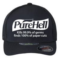 Purehell Kills 99% Of Germs Paper Cuts Pure Hell Flexfit Unipanel Trucker Cap