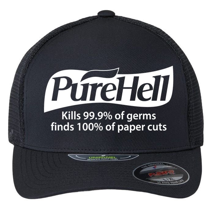 Purehell Kills 99% Of Germs Paper Cuts Pure Hell Flexfit Unipanel Trucker Cap