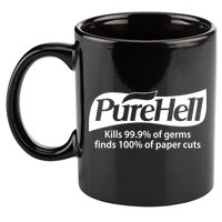 Purehell Kills 99% Of Germs Paper Cuts Pure Hell 11oz C Handle Ceramic Mug