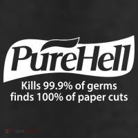Purehell Kills 99% Of Germs Paper Cuts Pure Hell 11oz C Handle Ceramic Mug