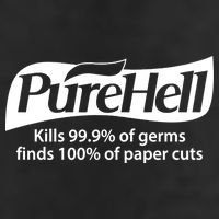 Purehell Kills 99% Of Germs Paper Cuts Pure Hell Tumbler