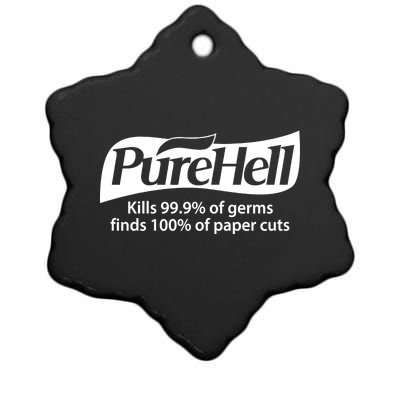 Purehell Kills 99% Of Germs Paper Cuts Pure Hell Ceramic Star Ornament