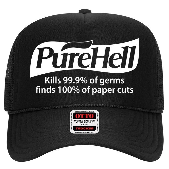 Purehell Kills 99% Of Germs Paper Cuts Pure Hell Trucker Hat