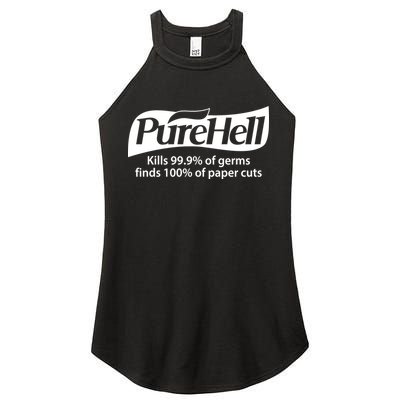 Purehell Kills 99% Of Germs Paper Cuts Pure Hell Women's Perfect Tri Rocker Tank