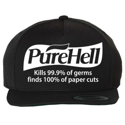 Purehell Kills 99% Of Germs Paper Cuts Pure Hell Wool Snapback Cap