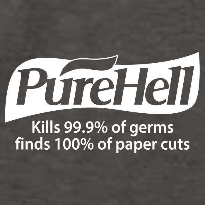 Purehell Kills 99% Of Germs Paper Cuts Pure Hell Vector Backpack