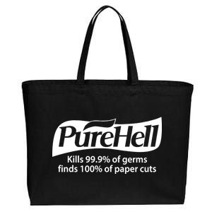 Purehell Kills 99% Of Germs Paper Cuts Pure Hell Cotton Canvas Jumbo Tote