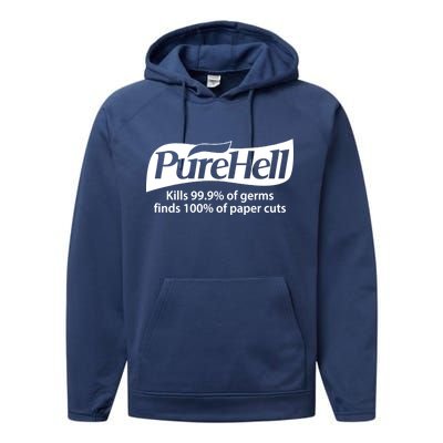 Purehell Kills 99% Of Germs Paper Cuts Pure Hell Performance Fleece Hoodie