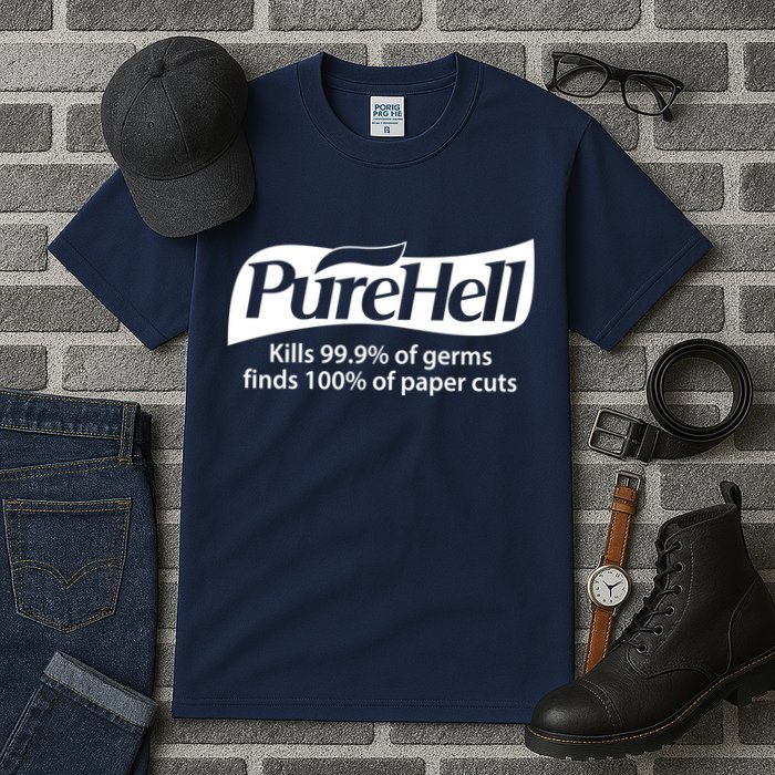 Purehell Kills 99% Of Germs Paper Cuts Pure Hell Tall T-Shirt