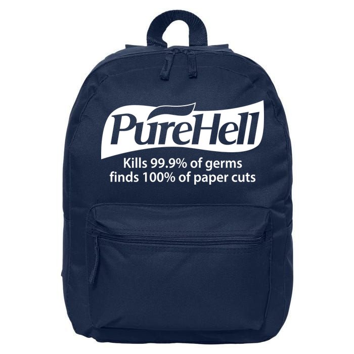 Purehell Kills 99% Of Germs Paper Cuts Pure Hell 16 in Basic Backpack