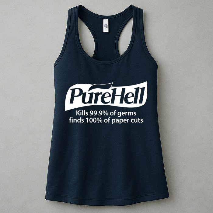 Purehell Kills 99% Of Germs Paper Cuts Pure Hell Womens Tank Top