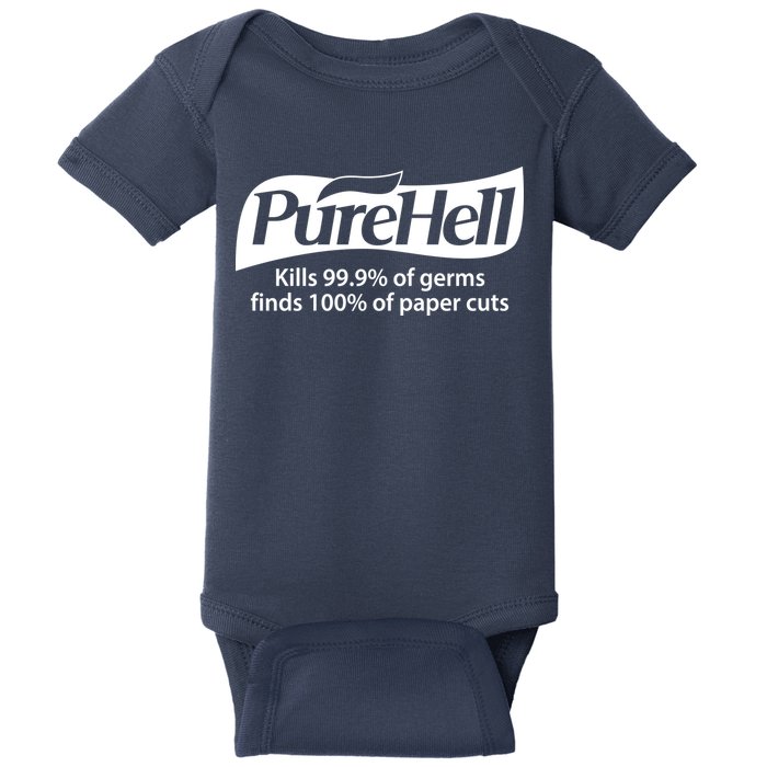 Purehell Kills 99% Of Germs Paper Cuts Pure Hell Baby Bodysuit