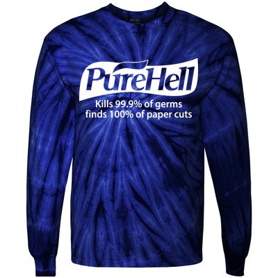 Purehell Kills 99% Of Germs Paper Cuts Pure Hell Tie-Dye Long Sleeve Shirt