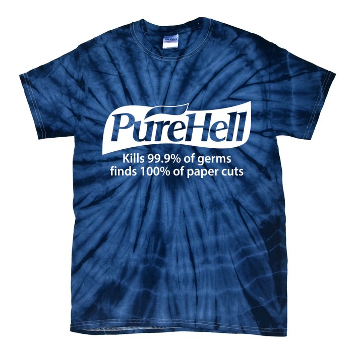 Purehell Kills 99% Of Germs Paper Cuts Pure Hell Tie-Dye T-Shirt