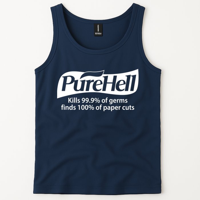 Purehell Kills 99% Of Germs Paper Cuts Pure Hell Tank Top
