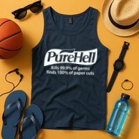 Purehell Kills 99% Of Germs Paper Cuts Pure Hell Tank Top