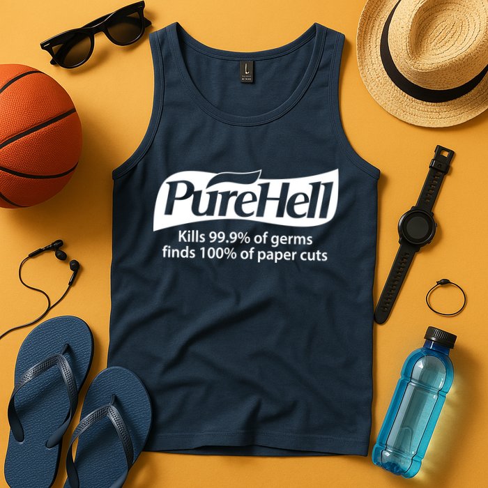 Purehell Kills 99% Of Germs Paper Cuts Pure Hell Tank Top