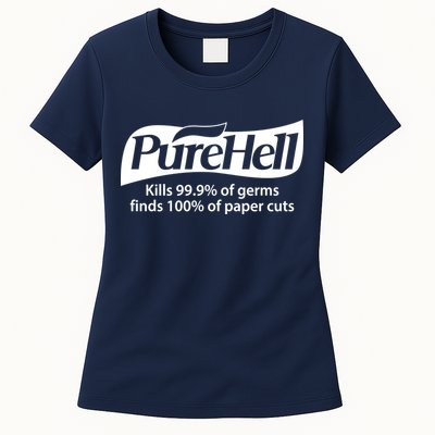 Purehell Kills 99% Of Germs Paper Cuts Pure Hell Womens T-Shirt
