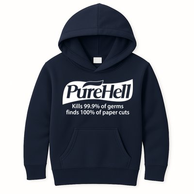 Purehell Kills 99% Of Germs Paper Cuts Pure Hell Kids Hoodie