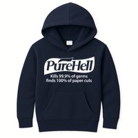 Purehell Kills 99% Of Germs Paper Cuts Pure Hell Kids Hoodie