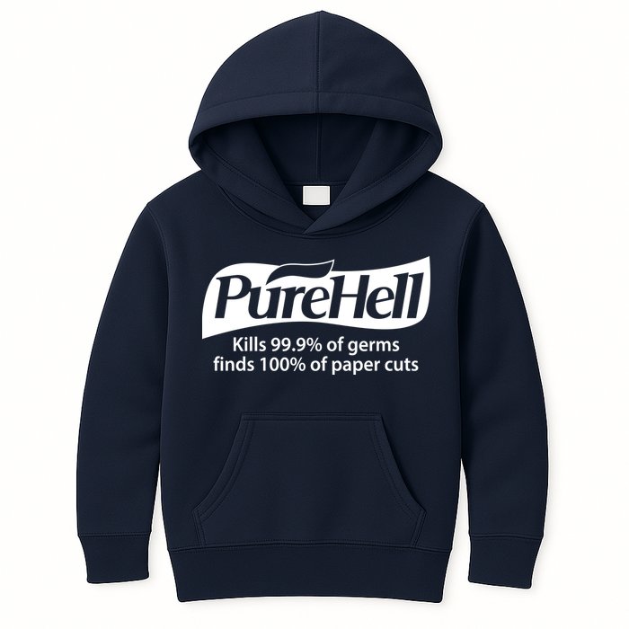 Purehell Kills 99% Of Germs Paper Cuts Pure Hell Kids Hoodie