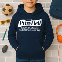 Purehell Kills 99% Of Germs Paper Cuts Pure Hell Kids Hoodie