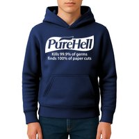 Purehell Kills 99% Of Germs Paper Cuts Pure Hell Kids Hoodie