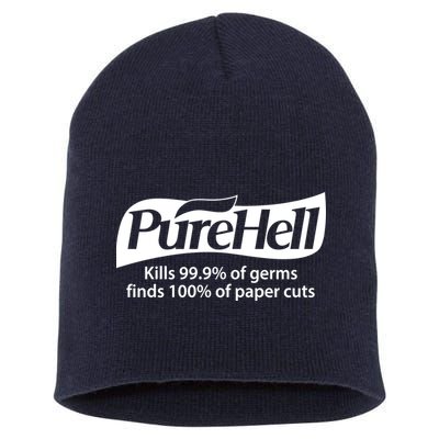 Purehell Kills 99% Of Germs Paper Cuts Pure Hell Short Acrylic Beanie