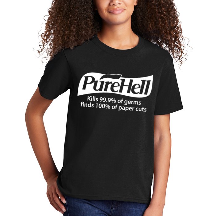 Purehell Kills 99% Of Germs Paper Cuts Pure Hell Kids T-Shirt