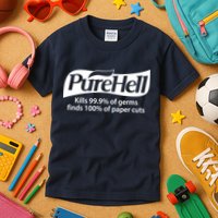 Purehell Kills 99% Of Germs Paper Cuts Pure Hell Kids T-Shirt