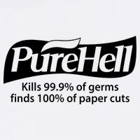 Purehell Kills 99% Of Germs Paper Cuts Pure Hell Garment-Dyed Sweatshirt