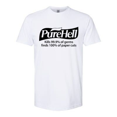 Purehell Kills 99% Of Germs Paper Cuts Pure Hell Softstyle® CVC T-Shirt