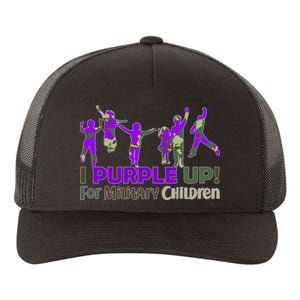 Purple Up For Military Children Camo Yupoong Adult 5-Panel Trucker Hat