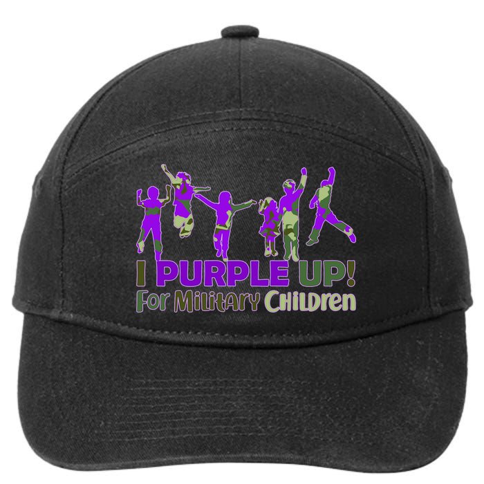 Purple Up For Military Children Camo 7-Panel Snapback Hat