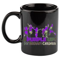 Purple Up For Military Children Camo 11oz C Handle Ceramic Mug