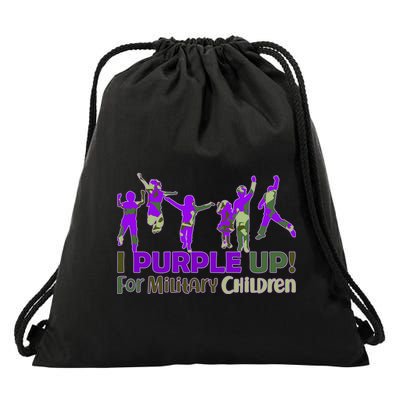 Purple Up For Military Children Camo Drawstring Bag