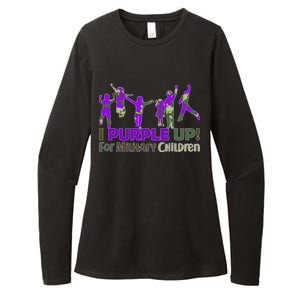 Purple Up For Military Children Camo Womens CVC Long Sleeve Shirt